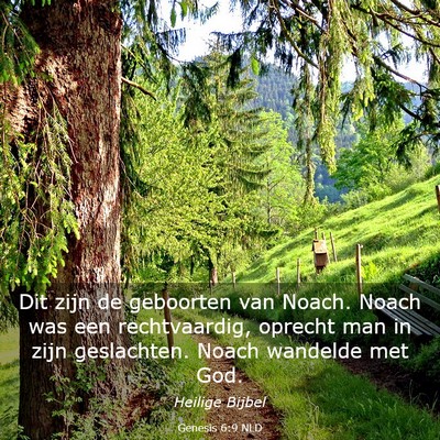 Picture 03 - Genesis 6:9 NLD - Dit zijn de geboorten van Noach. Noach was een - Bible Verse Picture