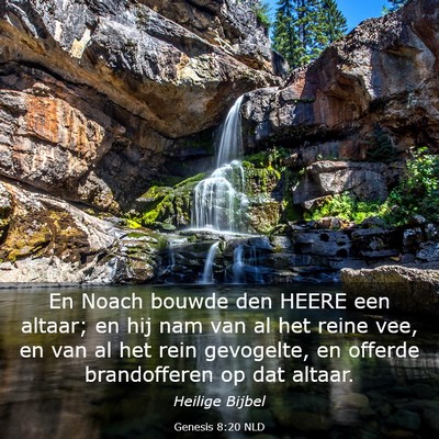 Picture 03 - Genesis 8:20 NLD - En Noach bouwde den HEERE een altaar; en hij nam - Bible Verse Picture