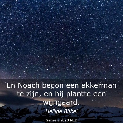 Picture 03 - Genesis 9:20 NLD - En Noach begon een akkerman te zijn, en hij - Bible Verse Picture