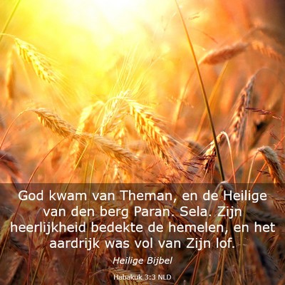 Picture 03 - Habakuk 3:3 NLD - God kwam van Theman, en de Heilige van den berg - Bible Verse Picture