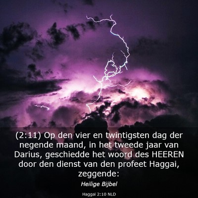 Picture 03 - Haggaï 2:10 NLD - (2:11) Op den vier en twintigsten dag der negende - Bible Verse Picture