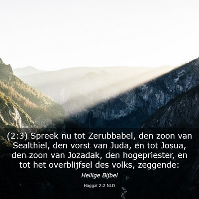 Picture 03 - Haggaï 2:2 NLD - (2:3) Spreek nu tot Zerubbabel, den zoon van - Bible Verse Picture