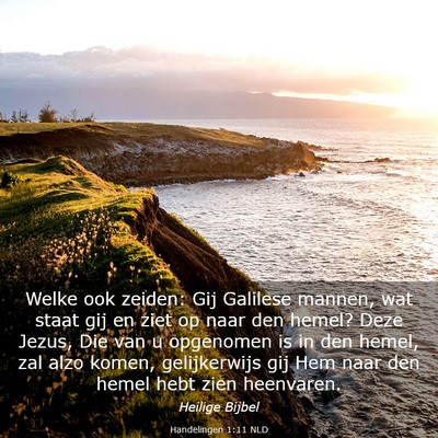 Picture 03 - Handelingen 1:11 NLD - Welke ook zeiden: Gij Galilese mannen, wat staat - Bible Verse Picture