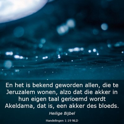 Picture 03 - Handelingen 1:19 NLD - En het is bekend geworden allen, die te Jeruzalem - Bible Verse Picture