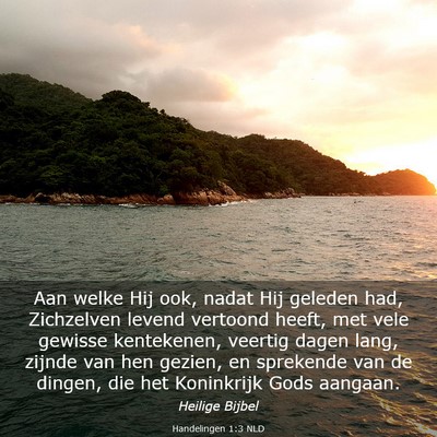 Picture 03 - Handelingen 1:3 NLD - Aan welke Hij ook, nadat Hij geleden had, - Bible Verse Picture