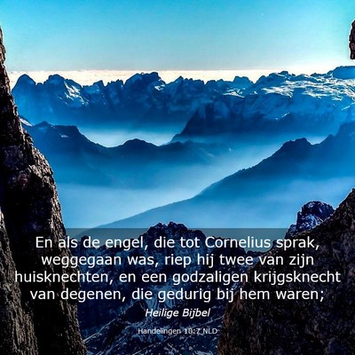 Picture 03 - Handelingen 10:7 NLD - En als de engel, die tot Cornelius sprak, - Bible Verse Picture