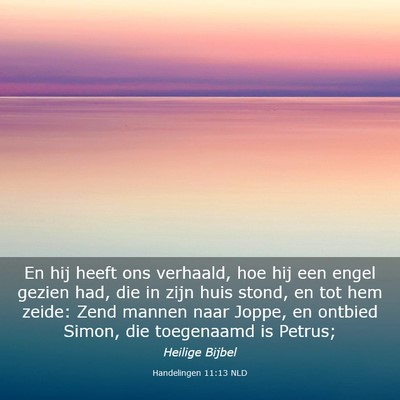 Picture 03 - Handelingen 11:13 NLD - En hij heeft ons verhaald, hoe hij een engel - Bible Verse Picture