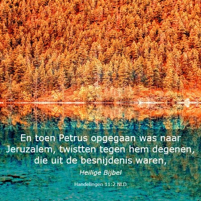 Picture 03 - Handelingen 11:2 NLD - En toen Petrus opgegaan was naar Jeruzalem, - Bible Verse Picture