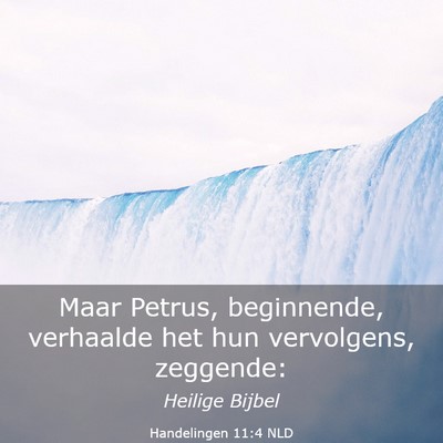 Picture 03 - Handelingen 11:4 NLD - Maar Petrus, beginnende, verhaalde het hun - Bible Verse Picture