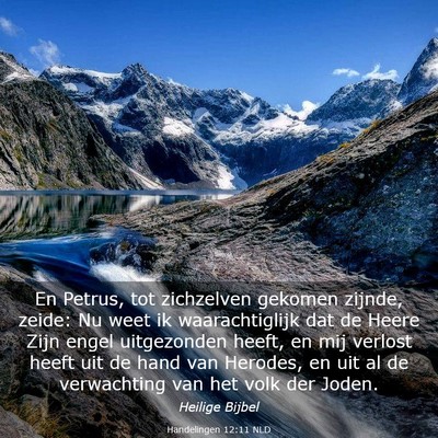 Picture 03 - Handelingen 12:11 NLD - En Petrus, tot zichzelven gekomen zijnde, zeide: - Bible Verse Picture