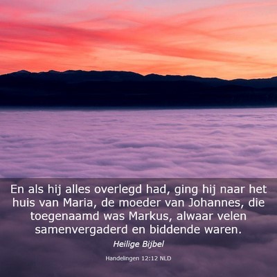 Picture 03 - Handelingen 12:12 NLD - En als hij alles overlegd had, ging hij naar het - Bible Verse Picture