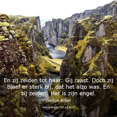 Picture 03 - Handelingen 12:15 NLD - En zij zeiden tot haar: Gij raast. Doch zij bleef - Bible Verse Picture