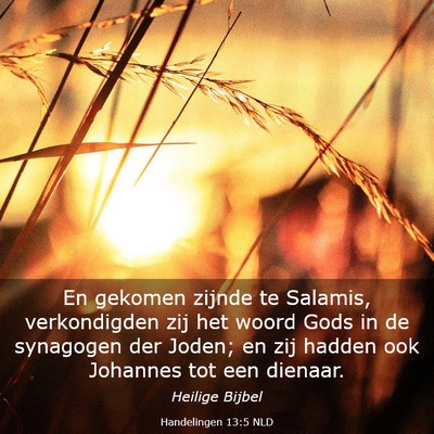 Picture 03 - Handelingen 13:5 NLD - En gekomen zijnde te Salamis, verkondigden zij - Bible Verse Picture