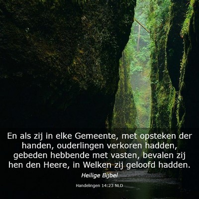 Picture 03 - Handelingen 14:23 NLD - En als zij in elke Gemeente, met opsteken der - Bible Verse Picture