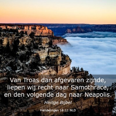 Picture 03 - Handelingen 16:11 NLD - Van Troas dan afgevaren zijnde, liepen wij recht - Bible Verse Picture