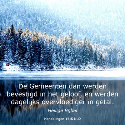 Picture 03 - Handelingen 16:5 NLD - De Gemeenten dan werden bevestigd in het geloof, - Bible Verse Picture