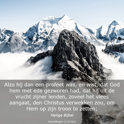 Picture 03 - Handelingen 2:30 NLD - Alzo hij dan een profeet was, en wist, dat God - Bible Verse Picture