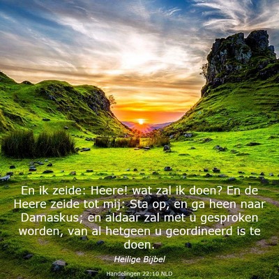Picture 03 - Handelingen 22:10 NLD - En ik zeide: Heere! wat zal ik doen? En de Heere - Bible Verse Picture