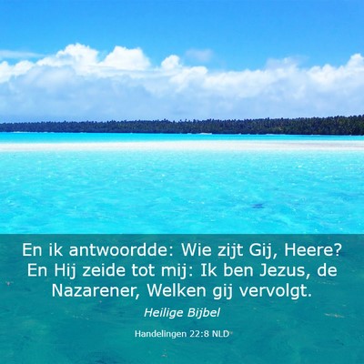 Picture 03 - Handelingen 22:8 NLD - En ik antwoordde: Wie zijt Gij, Heere? En Hij - Bible Verse Picture