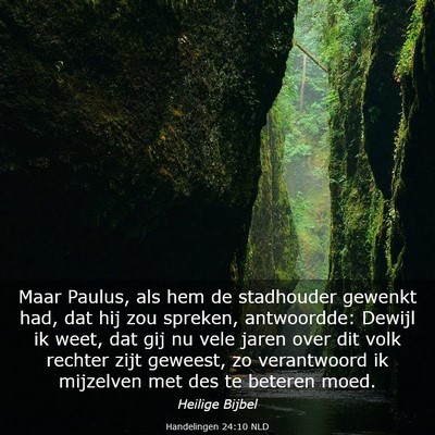 Picture 03 - Handelingen 24:10 NLD - Maar Paulus, als hem de stadhouder gewenkt had, - Bible Verse Picture