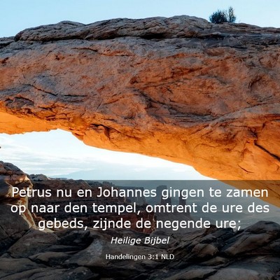 Picture 03 - Handelingen 3:1 NLD - Petrus nu en Johannes gingen te zamen op naar den - Bible Verse Picture