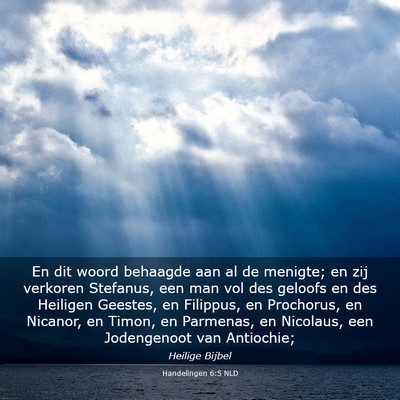 Picture 03 - Handelingen 6:5 NLD - En dit woord behaagde aan al de menigte; en zij - Bible Verse Picture
