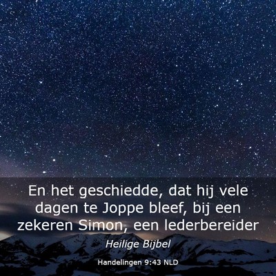 Picture 03 - Handelingen 9:43 NLD - En het geschiedde, dat hij vele dagen te Joppe - Bible Verse Picture