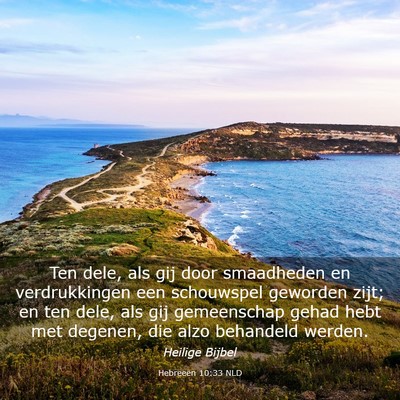 Picture 03 - Hebreeën 10:33 NLD - Ten dele, als gij door smaadheden en - Bible Verse Picture