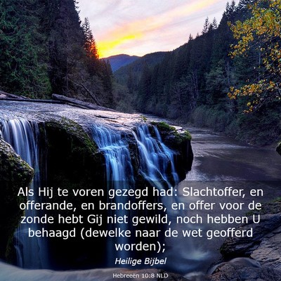 Picture 03 - Hebreeën 10:8 NLD - Als Hij te voren gezegd had: Slachtoffer, en - Bible Verse Picture