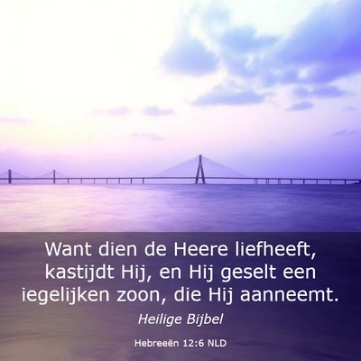 Picture 03 - Hebreeën 12:6 NLD - Want dien de Heere liefheeft, kastijdt Hij, en - Bible Verse Picture