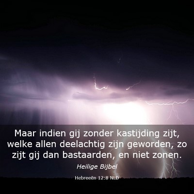 Picture 03 - Hebreeën 12:8 NLD - Maar indien gij zonder kastijding zijt, welke - Bible Verse Picture