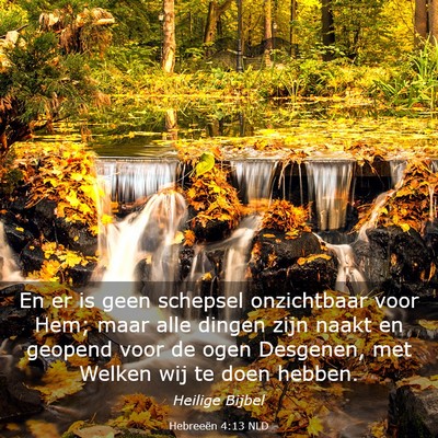 Picture 03 - Hebreeën 4:13 NLD - En er is geen schepsel onzichtbaar voor Hem; maar - Bible Verse Picture