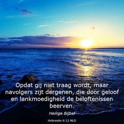 Picture 03 - Hebreeën 6:12 NLD - Opdat gij niet traag wordt, maar navolgers zijt - Bible Verse Picture