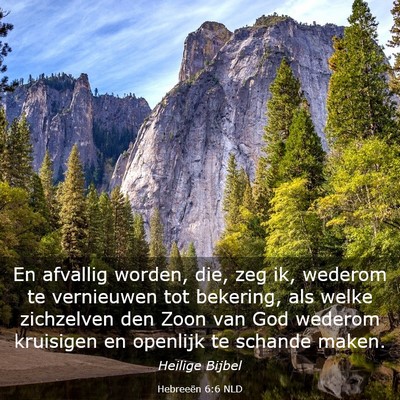 Picture 03 - Hebreeën 6:6 NLD - En afvallig worden, die, zeg ik, wederom te - Bible Verse Picture