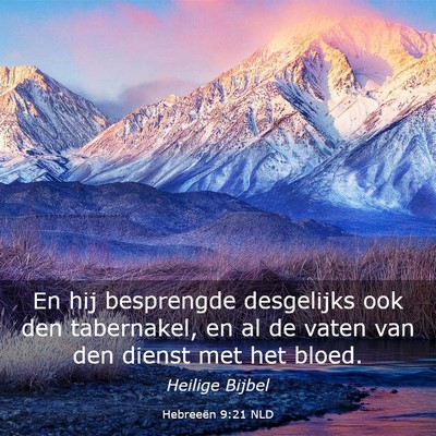 Picture 03 - Hebreeën 9:21 NLD - En hij besprengde desgelijks ook den tabernakel, - Bible Verse Picture