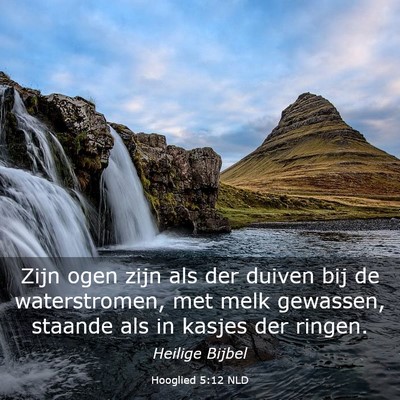 Picture 03 - Hooglied 5:12 NLD - Zijn ogen zijn als der duiven bij de - Bible Verse Picture