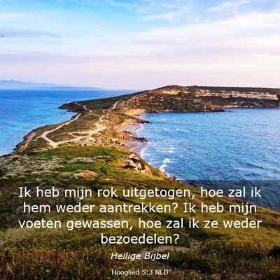 Picture 03 - Hooglied 5:3 NLD - Ik heb mijn rok uitgetogen, hoe zal ik hem weder - Bible Verse Picture