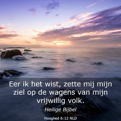Picture 03 - Hooglied 6:12 NLD - Eer ik het wist, zette mij mijn ziel op de wagens - Bible Verse Picture