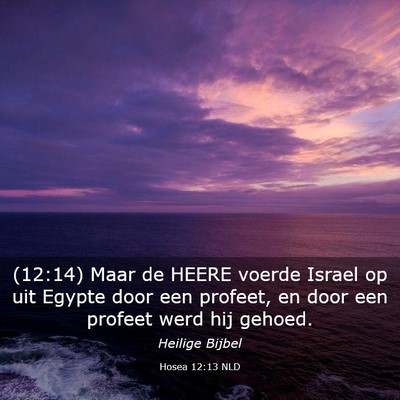 Picture 03 - Hosea 12:13 NLD - (12:14) Maar de HEERE voerde Israel op uit Egypte - Bible Verse Picture