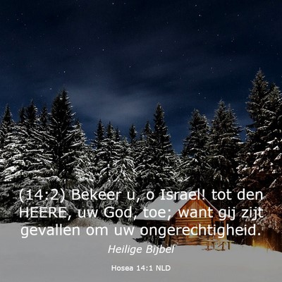 Picture 03 - Hosea 14:1 NLD - (14:2) Bekeer u, o Israel! tot den HEERE, uw God, - Bible Verse Picture