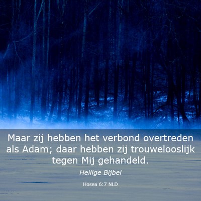 Picture 03 - Hosea 6:7 NLD - Maar zij hebben het verbond overtreden als Adam; - Bible Verse Picture