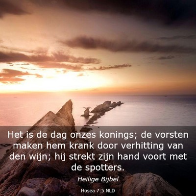 Picture 03 - Hosea 7:5 NLD - Het is de dag onzes konings; de vorsten maken hem - Bible Verse Picture