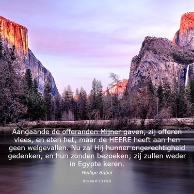 Picture 03 - Hosea 8:13 NLD - Aangaande de offeranden Mijner gaven, zij offeren - Bible Verse Picture