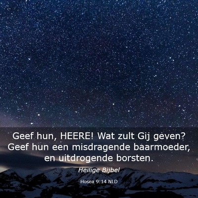 Picture 03 - Hosea 9:14 NLD - Geef hun, HEERE! Wat zult Gij geven? Geef hun een - Bible Verse Picture