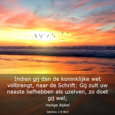 Picture 03 - Jakobus 2:8 NLD - Indien gij dan de koninklijke wet volbrengt, naar - Bible Verse Picture