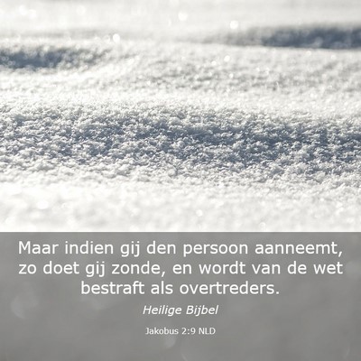 Picture 03 - Jakobus 2:9 NLD - Maar indien gij den persoon aanneemt, zo doet gij - Bible Verse Picture