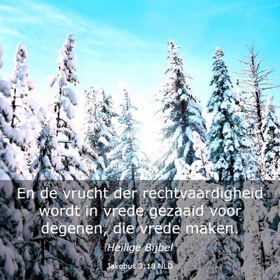 Picture 03 - Jakobus 3:18 NLD - En de vrucht der rechtvaardigheid wordt in vrede - Bible Verse Picture