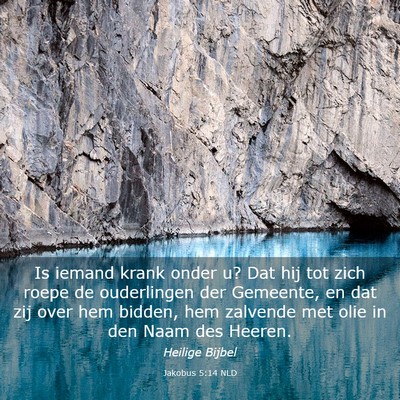 Picture 03 - Jakobus 5:14 NLD - Is iemand krank onder u? Dat hij tot zich roepe - Bible Verse Picture
