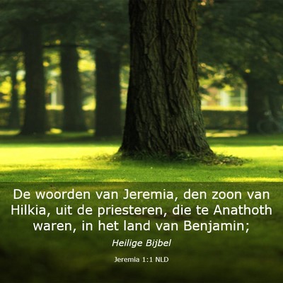 Picture 03 - Jeremia 1:1 NLD - De woorden van Jeremia, den zoon van Hilkia, uit - Bible Verse Picture