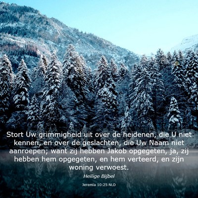 Picture 03 - Jeremia 10:25 NLD - Stort Uw grimmigheid uit over de heidenen, die U - Bible Verse Picture